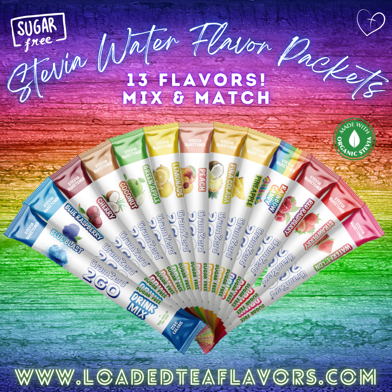 Stevia Water Flavor Packets 💧