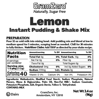 LEMON Low-Carb Pudding Mix 🍋 Protein Shake Flavoring