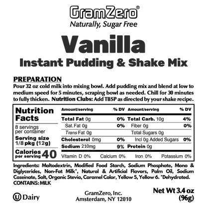 VANILLA Low-Carb Pudding Mix 🍦 Protein Shake Flavoring