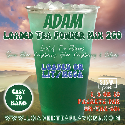 Adam Loaded Tea Powder Mix for Vitamin Tea Energy Drink Make Loaded Teas at Home Lit Mega