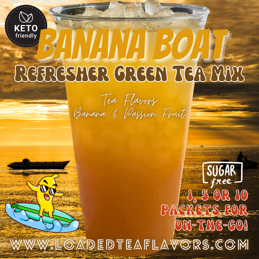 Banana Boat: Refresher Green Tea Keto Beverage Powder 2GO Packets