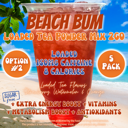 Beach Bum: Loaded Tea Powder Mix 2GO Packets