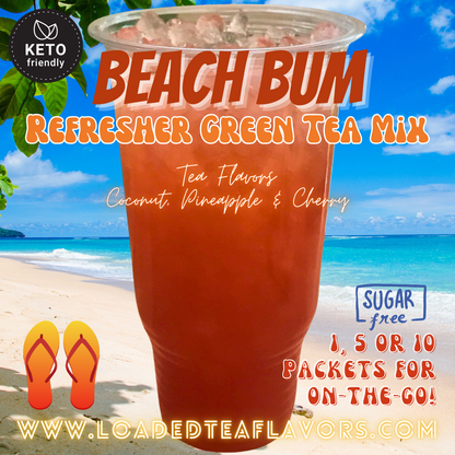 Beach Bum: Refresher Green Tea Keto Beverage Powder 2GO Packets