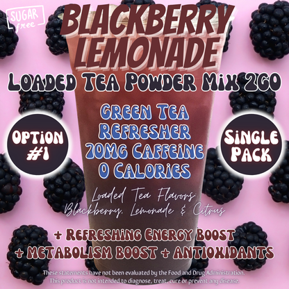 Blackberry Lemonade: Loaded Tea Powder Mix 2GO Packets