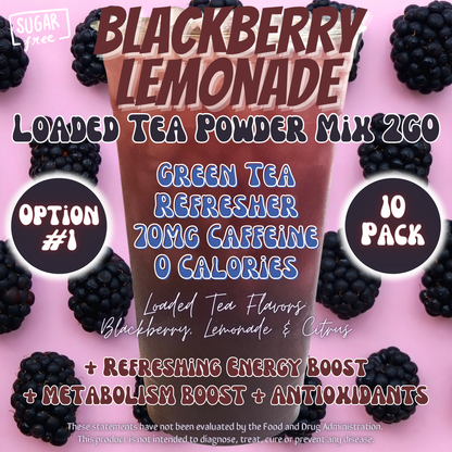 Blackberry Lemonade: Loaded Tea Powder Mix 2GO Packets