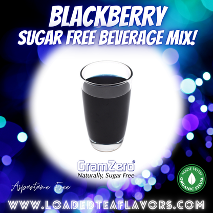 Blackberry Sugar Free Beverage Mix Loaded Tea Flavoring Aspartame Free Drink GramZero