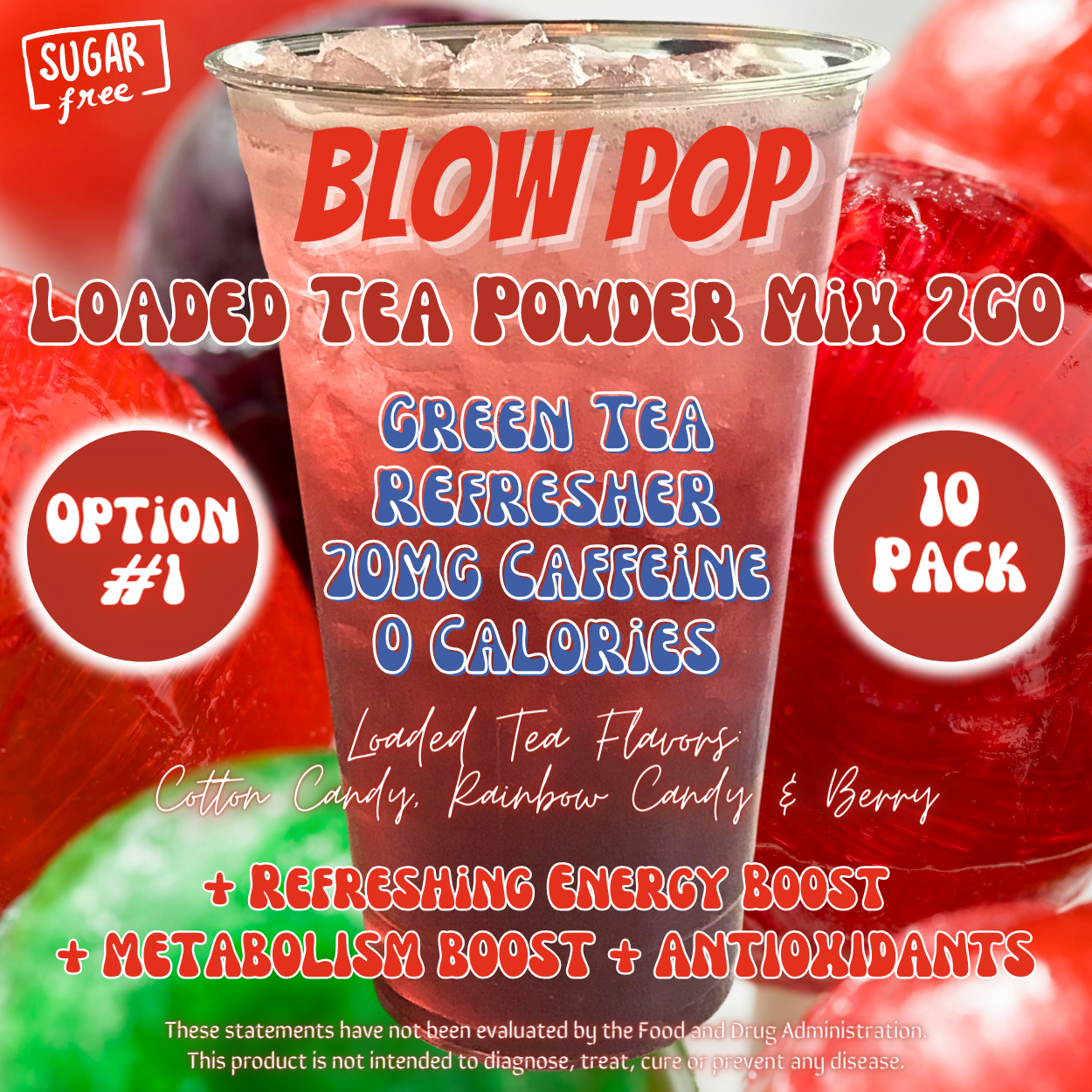 Blow Pop: Loaded Tea Powder Mix 2GO Packets
