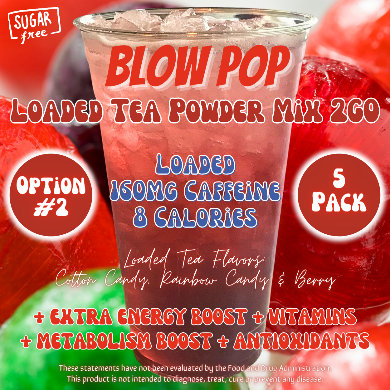 Blow Pop: Loaded Tea Powder Mix 2GO Packets