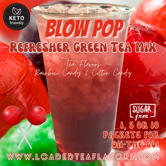 Blow Pop: Refresher Green Tea Keto Beverage Powder 2GO Packets