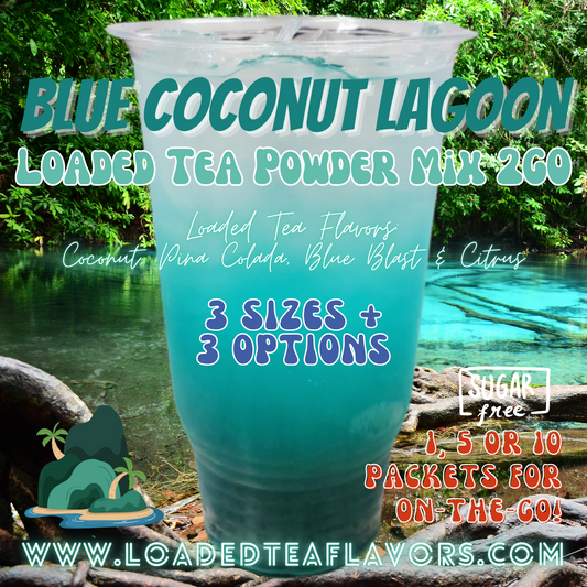 Blue Coconut Lagoon: Loaded Tea Powder Mix 2GO Packets