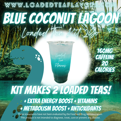 Blue Coconut Lagoon Herbalife Loaded Tea Kit Energy Drink Make Loaded Teas At Home