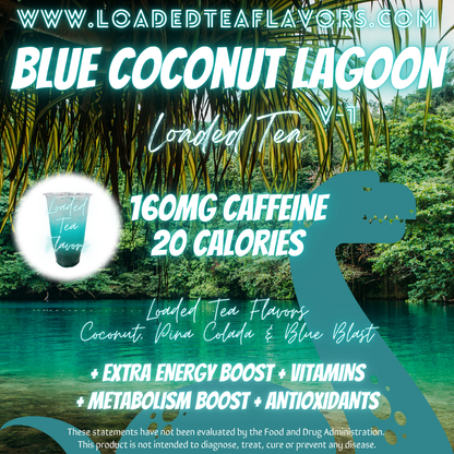 Blue Coconut Lagoon Herbalife Loaded Tea Recipe to Make DIY Loaded Teas at Home Vitamin Lit Mega Tea Energy Drink