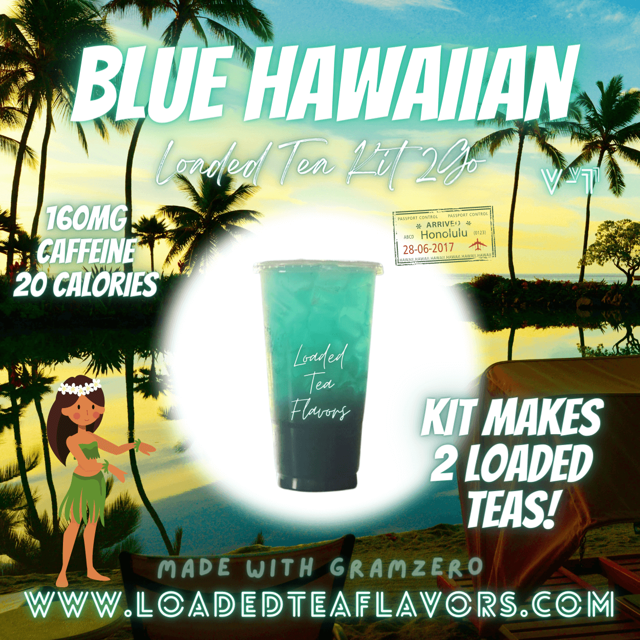 Blue Hawaiian Loaded Tea Kit Make Loaded Teas At Home To Go Energy Drink