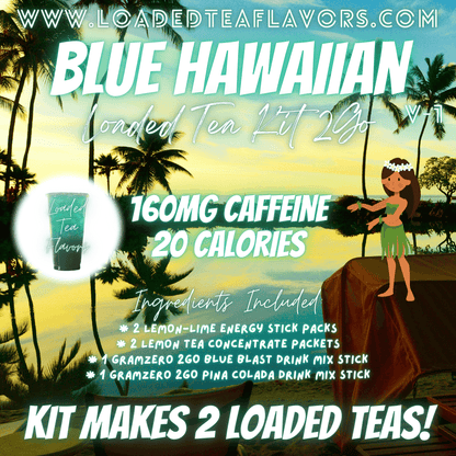 Blue Hawaiian Ingredients to Make Loaded Teas at Home DIY Loaded Tea Kit