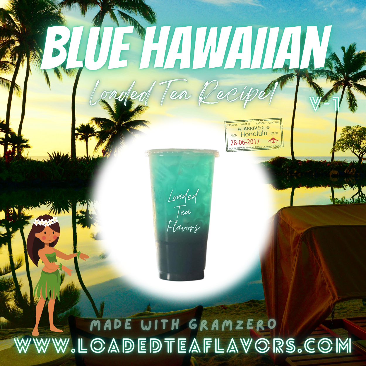 Blue Hawaiian Herbalife Loaded Tea Recipes for Making Loaded Teas at Home Energy Tea DIY