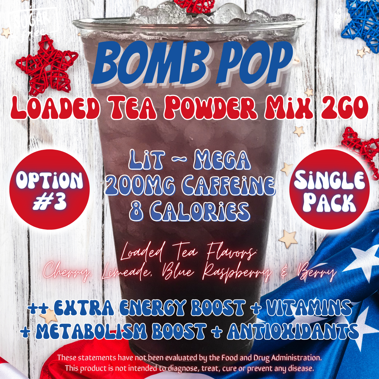 Bomb Pop: Loaded Tea Powder Mix 2GO Packets