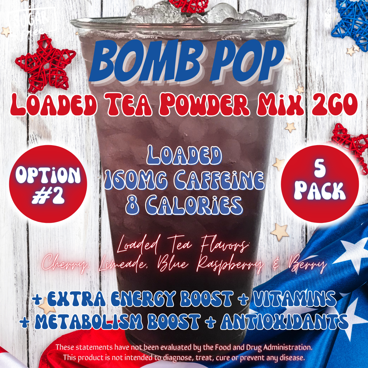 Bomb Pop: Loaded Tea Powder Mix 2GO Packets
