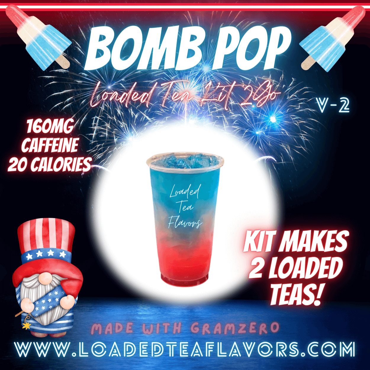 Bomb Pop Loaded Tea Kit Make Loaded Teas At Home To Go Energy Drink