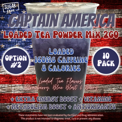 Captain America®: Loaded Tea Powder Mix 2GO Packets