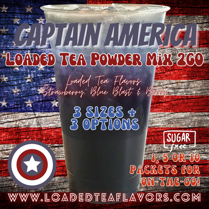 Captain America®: Loaded Tea Powder Mix 2GO Packets
