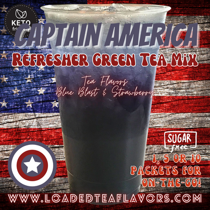 Captain America®: Refresher Green Tea Keto Beverage Powder 2GO Packets