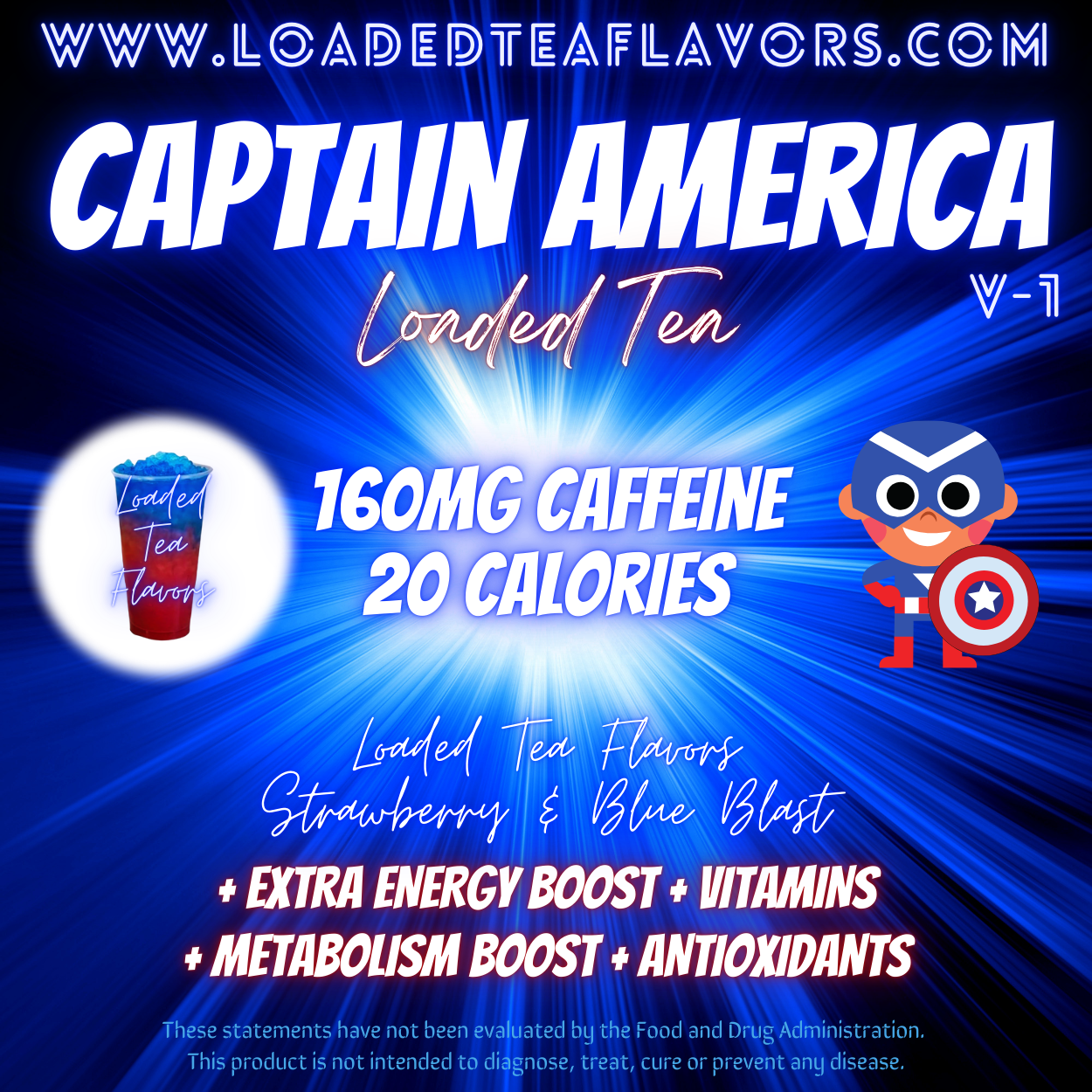 Captain America Herbalife Loaded Tea Recipe to Make DIY Loaded Teas at Home Vitamin Lit Mega Tea Energy Drink