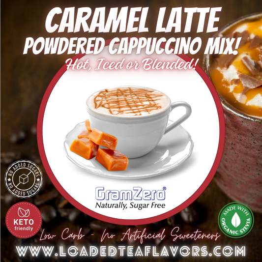 CARAMEL LATTE Flavored Instant Coffee ☕ Powdered Cappuccino Mix