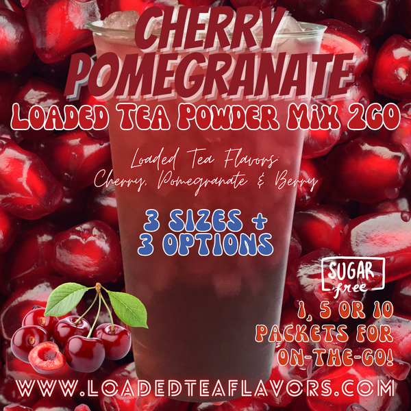 Cherry Pomegranate: Loaded Tea Powder Mix 2GO Packets