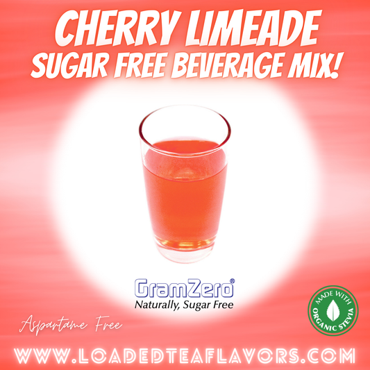 Cherry Limeade Sugar Free Beverage Mix Loaded Tea Flavoring Aspartame Free Drink GramZero