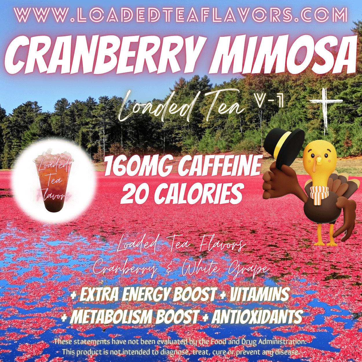 Cranberry Mimosa Flavored 🦃 Loaded Tea Recipe