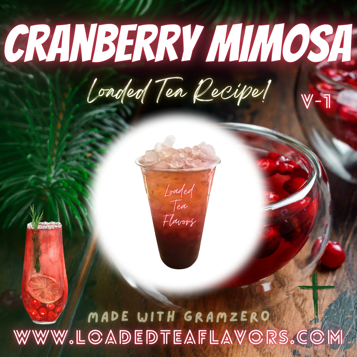 Cranberry Mimosa Flavored 🍾 Loaded Tea Recipe