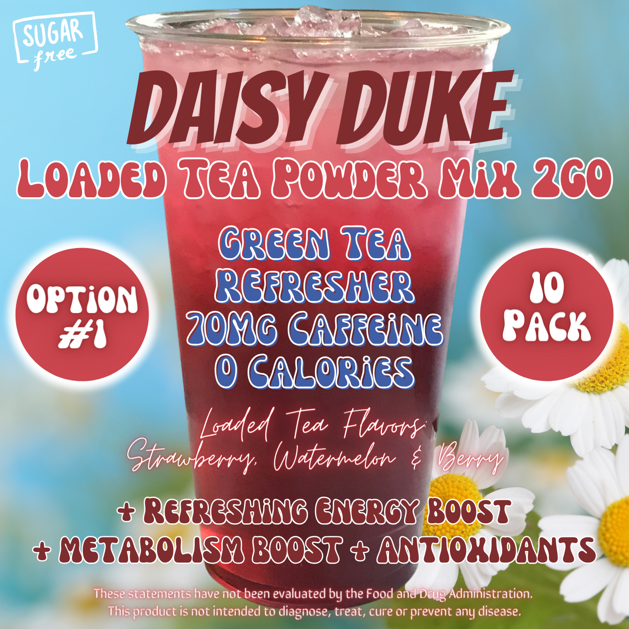 Daisy Duke: Loaded Tea Powder Mix 2GO Packets