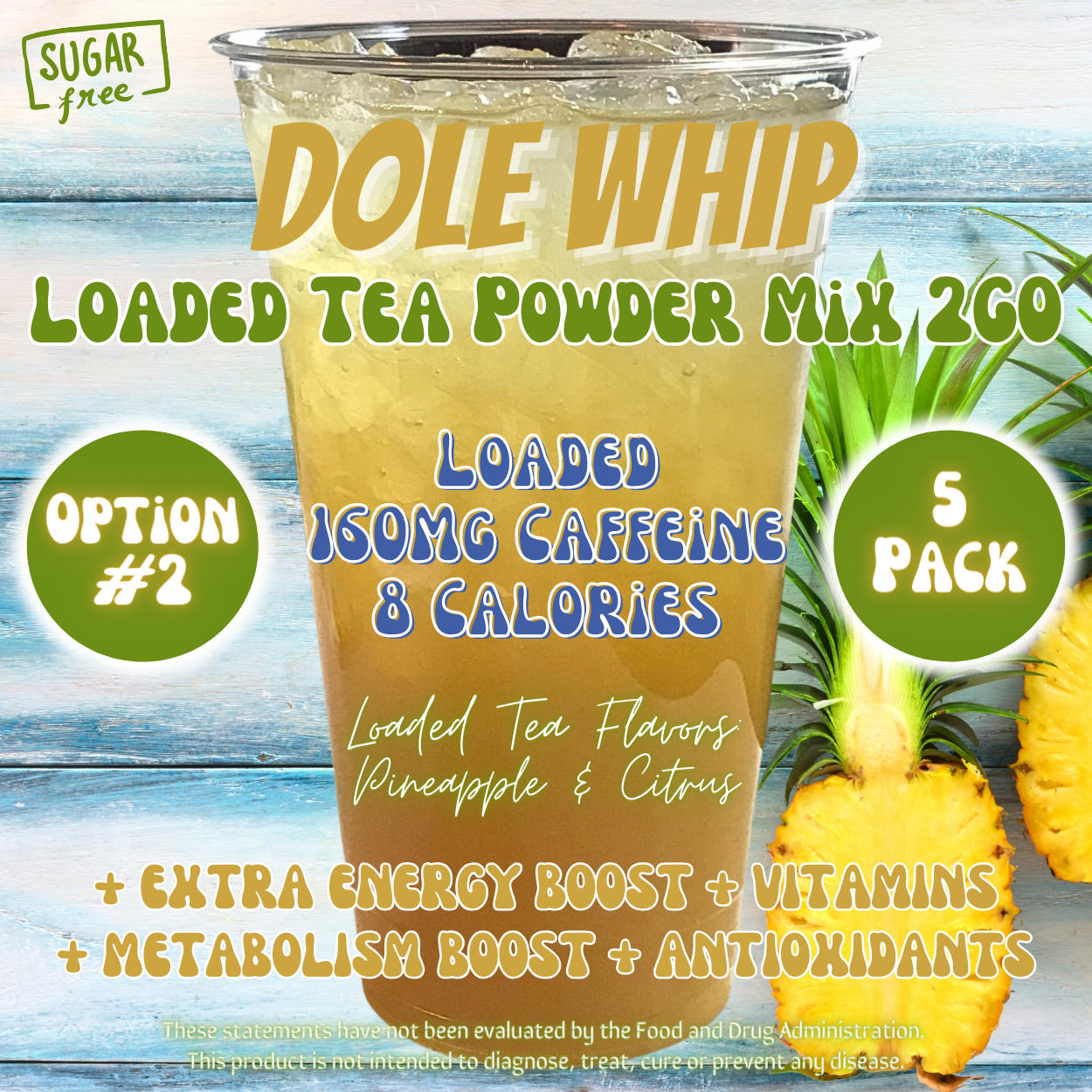 Dole Whip: Loaded Tea Powder Mix 2GO Packets