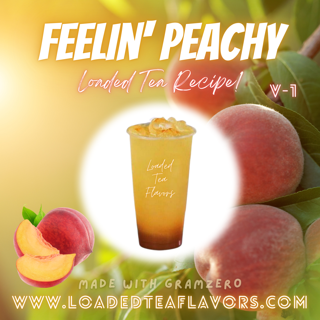 Feelin' Peachy Flavored 😊🍑 Specialty Loaded Tea Recipe