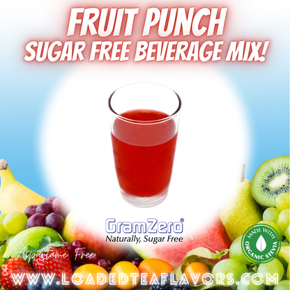 Fruit Punch Sugar Free Beverage Mix Loaded Tea Flavoring Aspartame Free Drink GramZero