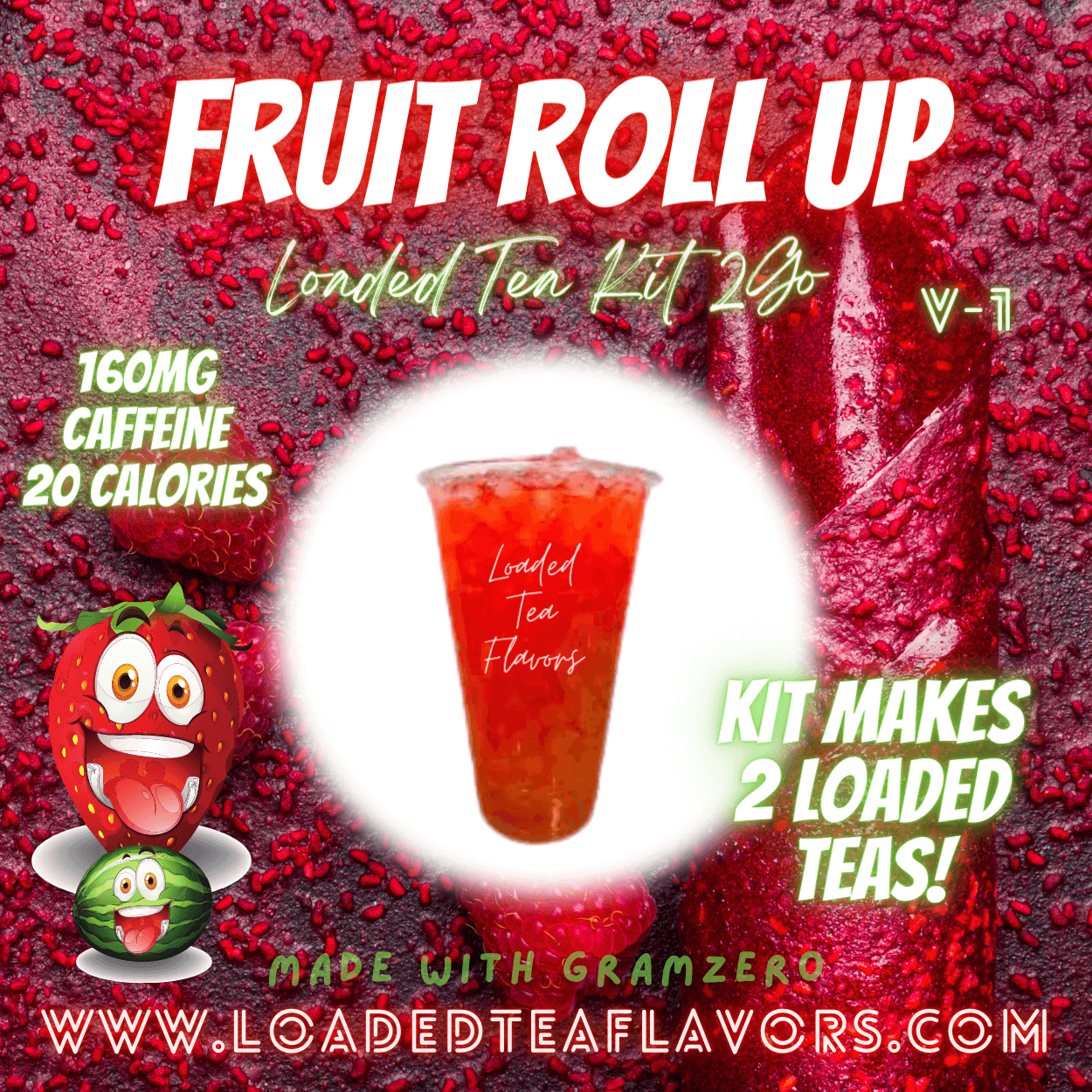 Fruit Roll Up Loaded Tea Kit Make Loaded Teas At Home To Go Energy Drink