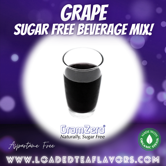 Grape Sugar Free Beverage Mix Loaded Tea Flavoring Aspartame Free Drink GramZero