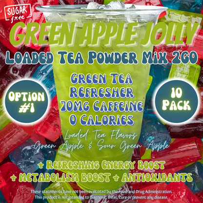 Green Apple Jolly: Loaded Tea Powder Mix 2GO Packets