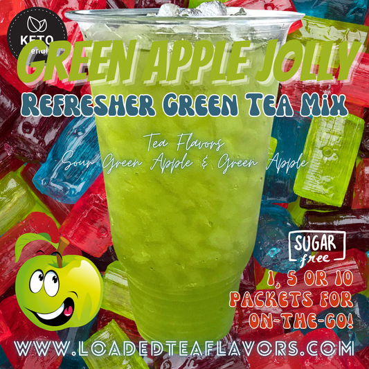 Green Apple Jolly: Refresher Green Tea Keto Beverage Powder 2GO Packets