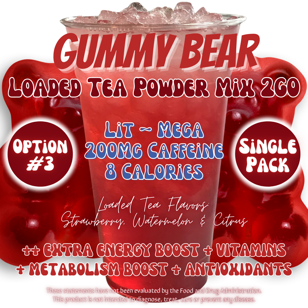 Gummy Bear: Loaded Tea Powder Mix 2GO Packets