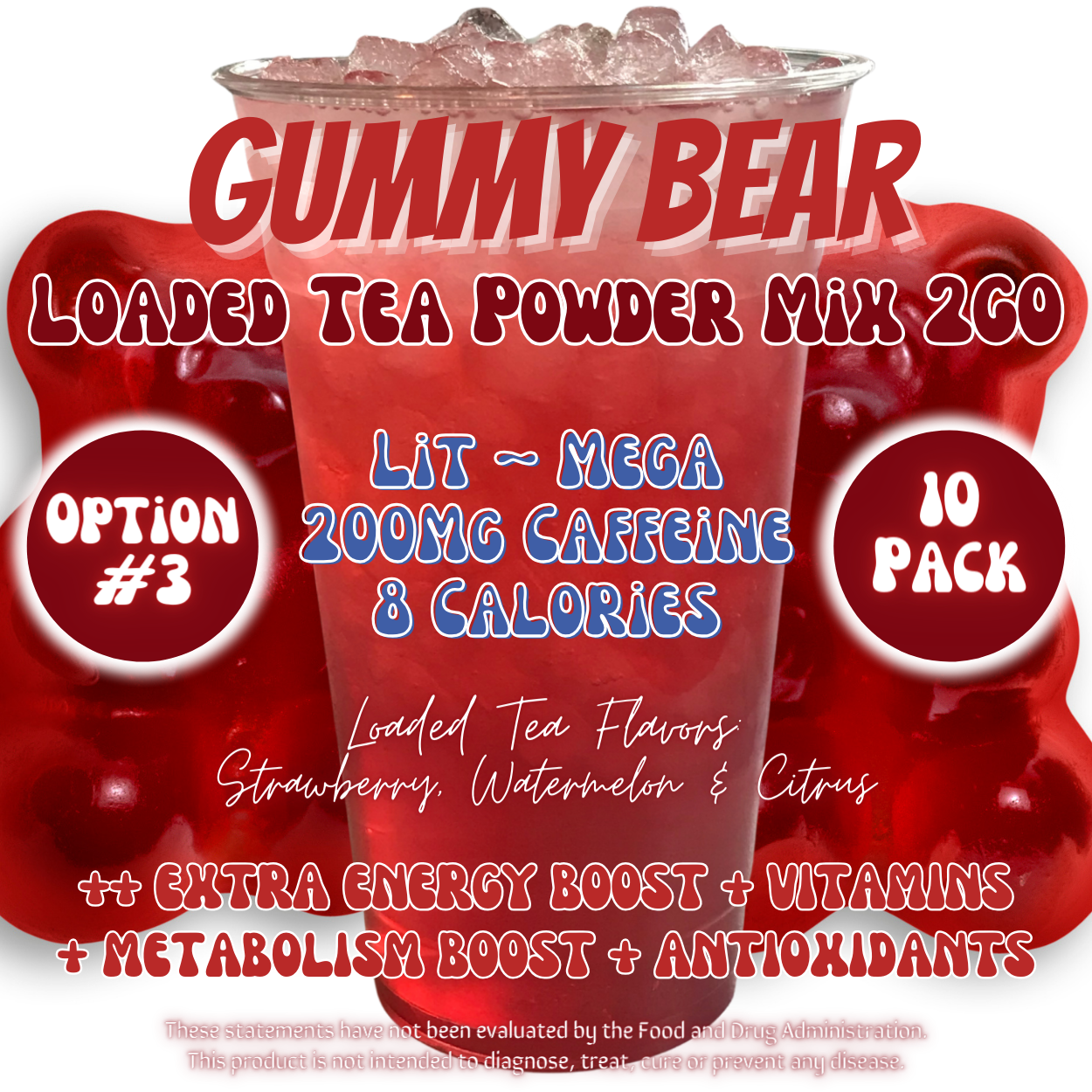 Gummy Bear: Loaded Tea Powder Mix 2GO Packets