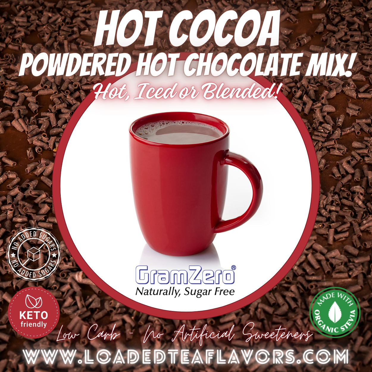 Hot Cocoa Best Hot Chocolate Drink With Cocoa Powder Diabetic Friendly Keto Low Carb No Artificial Sweeteners