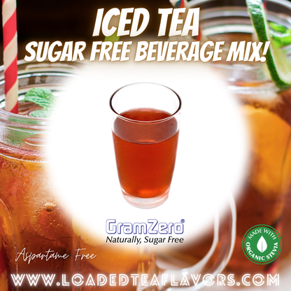 Iced Tea Sugar Free Beverage Mix Loaded Tea Flavoring Aspartame Free Drink GramZero