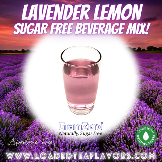 Lavender Lemon Sugar Free Beverage Mix Loaded Tea Flavoring Aspartame Free Drink GramZero