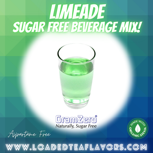 Limeade Sugar Free Beverage Mix Loaded Tea Flavoring Aspartame Free Drink GramZero