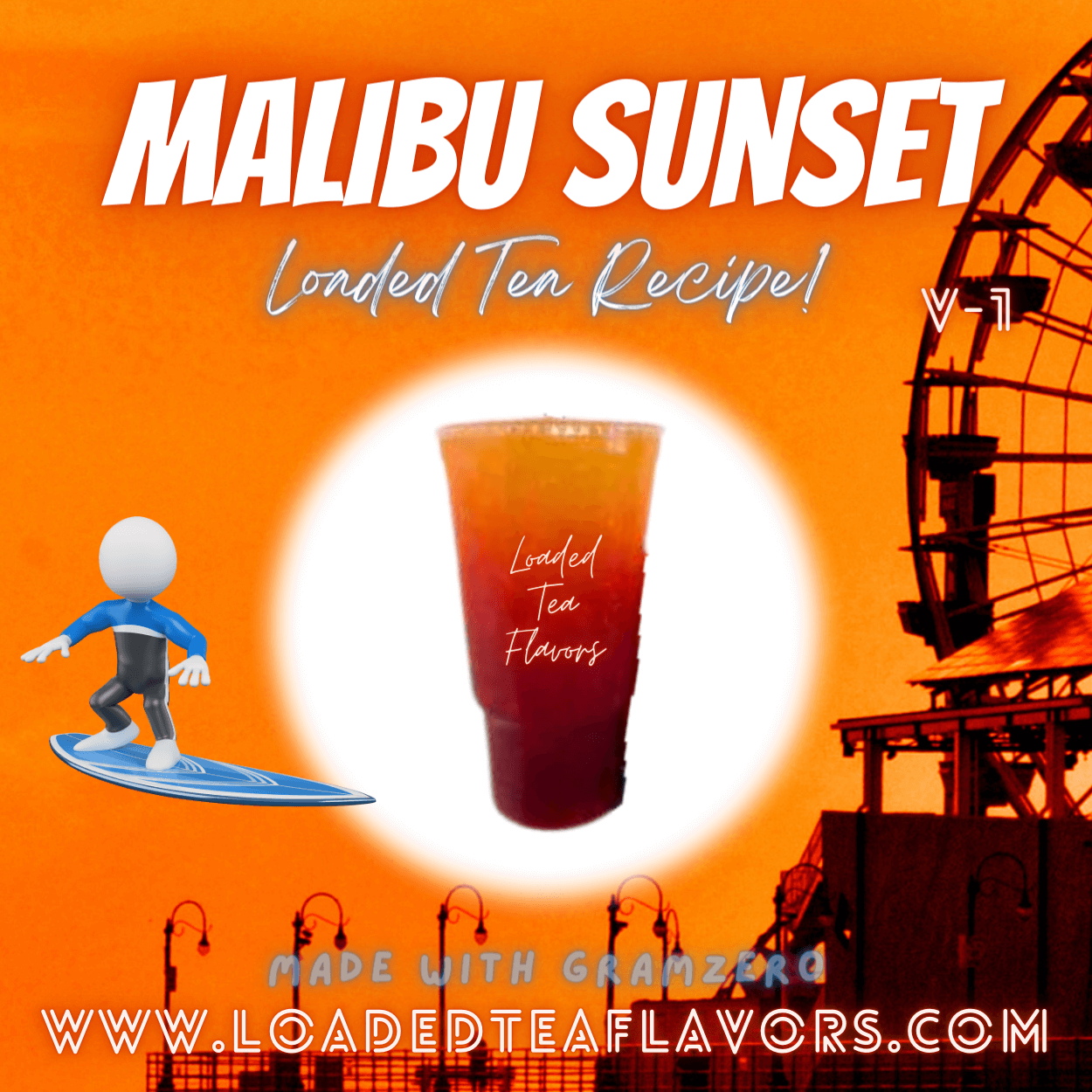 Malibu Sunset Flavored 🏄‍♂️ Loaded Tea Recipe