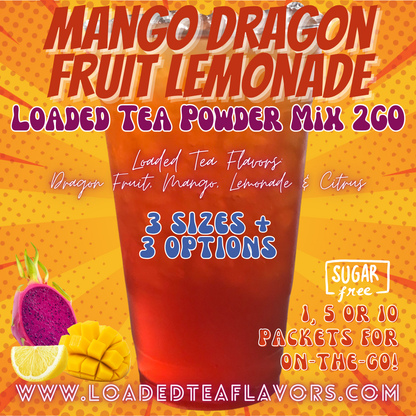 Mango Dragon Fruit Lemonade: Loaded Tea Powder Mix 2GO Packets