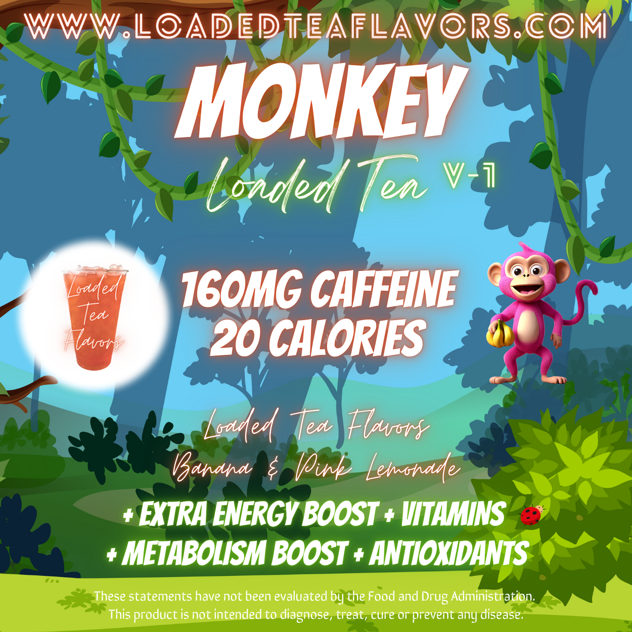 Monkey Herbalife Loaded Tea Recipe to Make DIY Loaded Teas at Home Vitamin Lit Mega Tea Energy Drink