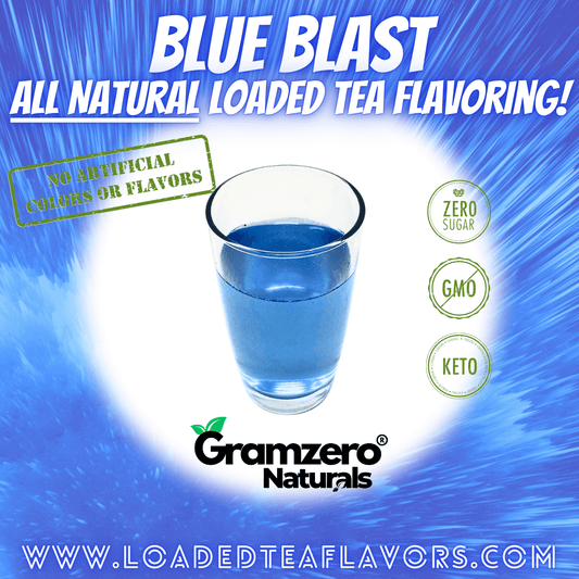 BLUE BLAST All Natural Sugar Free Beverage Mix 🚀 Aspartame Free Drink Mixes With Natural Flavors and Colors to Flavor Loaded Teas 🥤