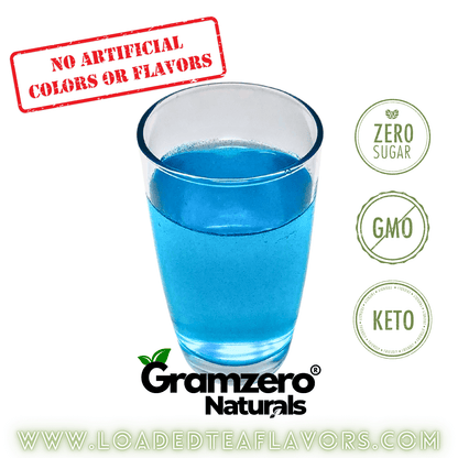 Blue Raspberry GramZero All Natural Sugar Free Drink Mix Keto Friendly Non-GMO No Artificial Colors or Flavors